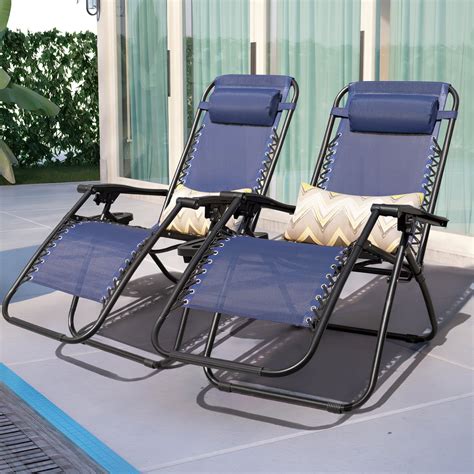 Costway Zero Gravity Chair Oversize Lounge Chair Patio Heavy Duty