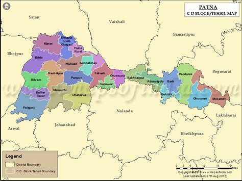 Premium Vector Block map of patna district of bihar