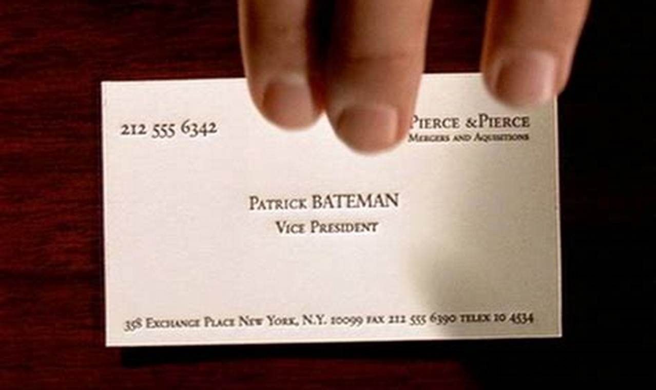 patrick bateman business cards