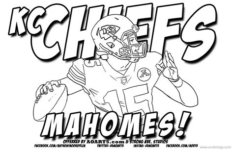 Patrick Mahomes Coloring Pages: A Fun Way To Celebrate Your Love For Football