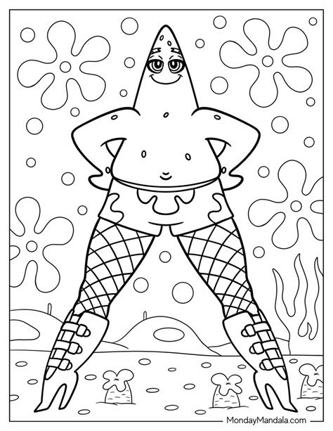 Patrick Star Coloring Pages Pinhead
