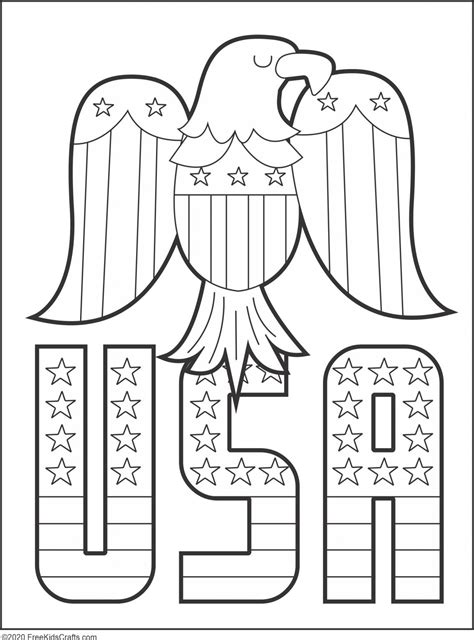 4th Of July Doodle Printable Coloring Pages Printable