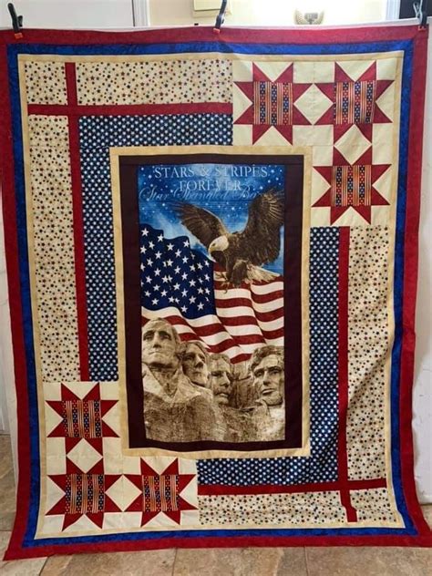 Patriotic Quilt Patterns Using Panels