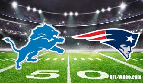 patriots vs lions full game