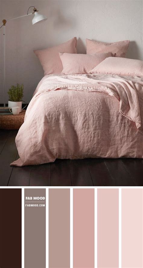 pattern and texture in pink brown bedroom