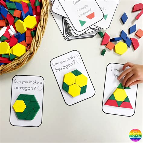 Pattern Block Activity Cards Printable