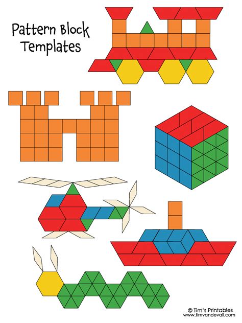 Pattern Block Printables Pdf