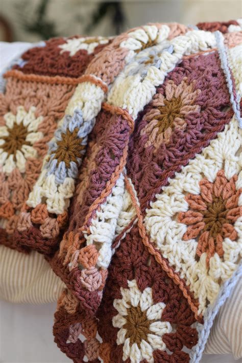 Pattern For Crochet Flower Afghan