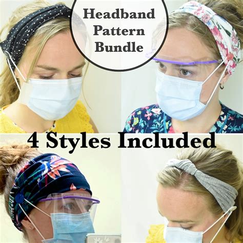 Pattern For Headband With Buttons For Mask