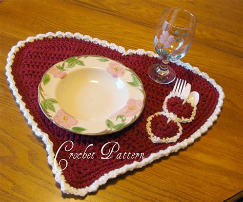 Pattern For Heart Placemats