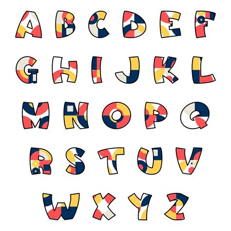 pattern for letters of the alphabet