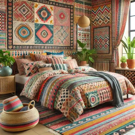 Pattern Play in Boho Bedroom