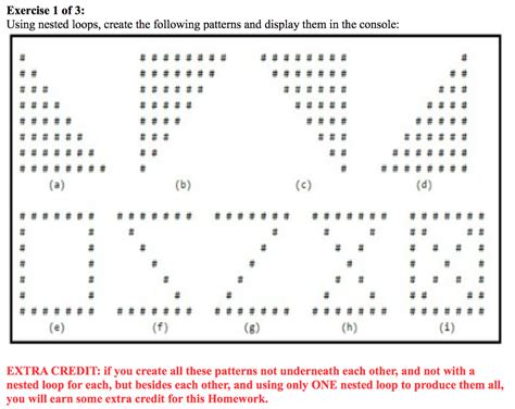 pattern using nested loop