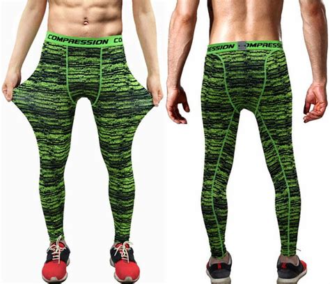 Patterned Compression Pants Mens