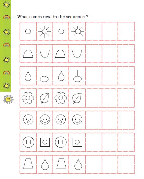patterns in maths for class 1