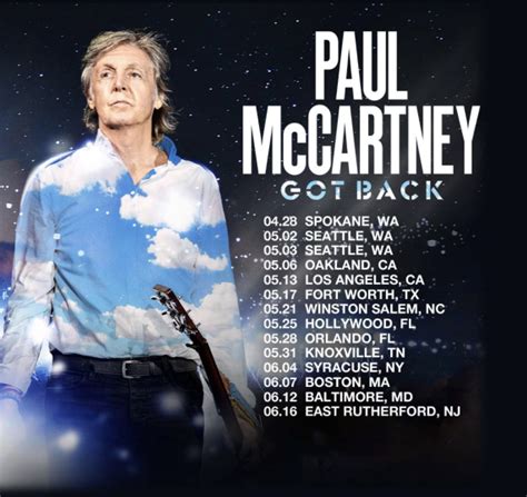 paul mccartney got back tour dates