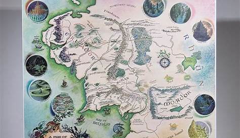 Pauline Baynes Middle Earth Map
