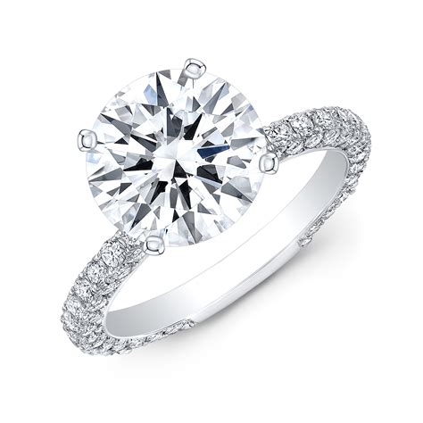pave round diamond engagement rings