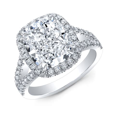 pave split shank engagement rings