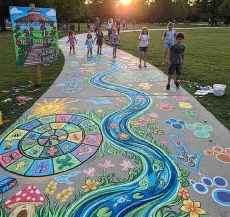 Pavement Chalk Drawing Ideas