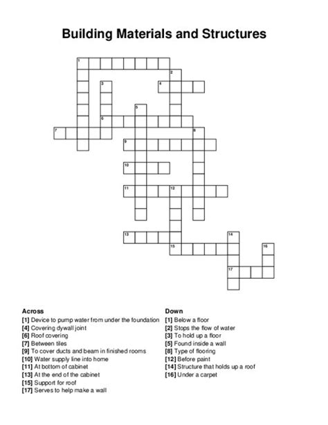 Woodworking Crossword Puzzle 4 Printable version November 30, 2000