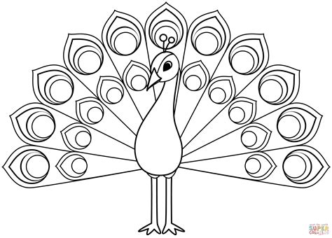 pavo real coloring pages