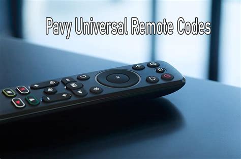 Universal Remote Control Codes