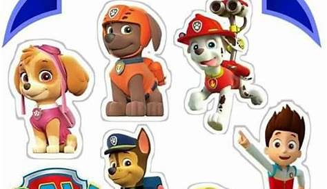 Paw Patrol: Free Printable Cake Toppers. - Oh My Fiesta! in english