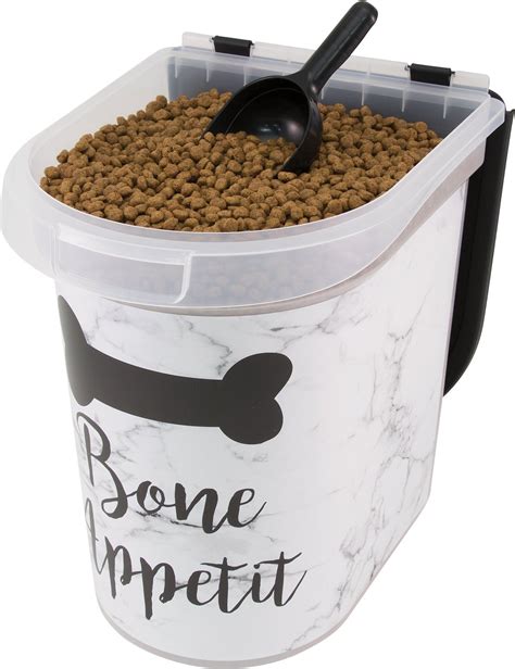 paw prints pet food container
