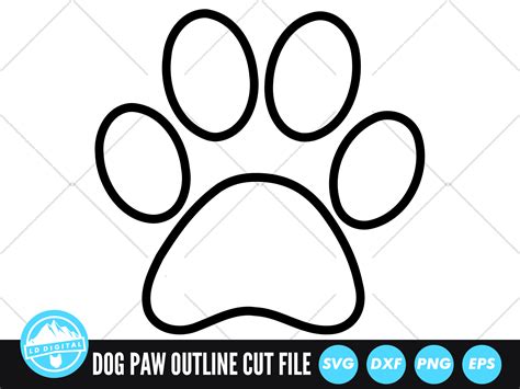 Paw SVG, Paw Clipart , Dog Svg, Print SVG Paw Print Clip Files for