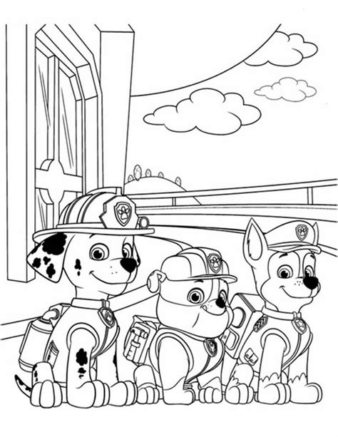 Chase Coloring Page for Kids