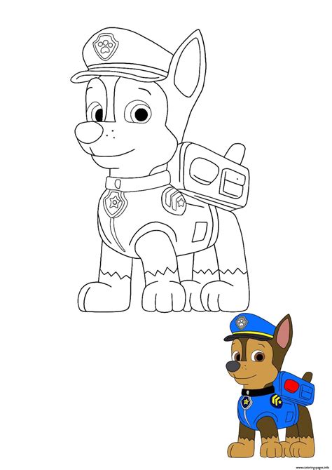 Chase Coloring Page to Color