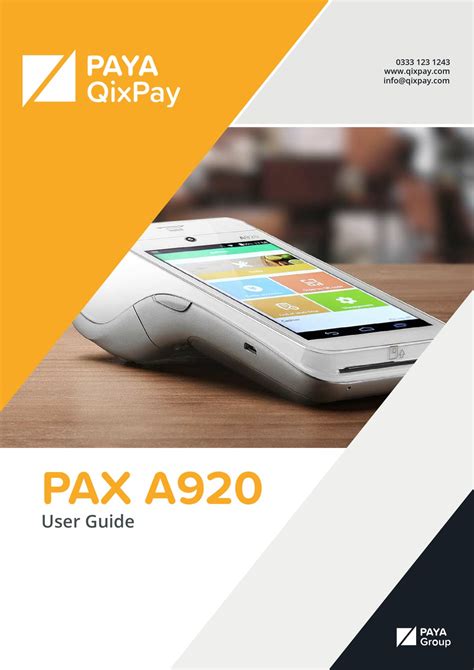 pax a920 pro programming manual