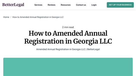 pay annual registration for llc in georgia