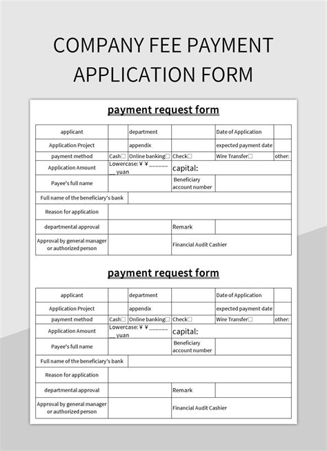 pay application fees