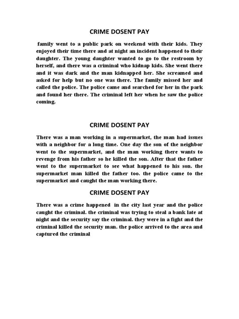 pay crime dosent