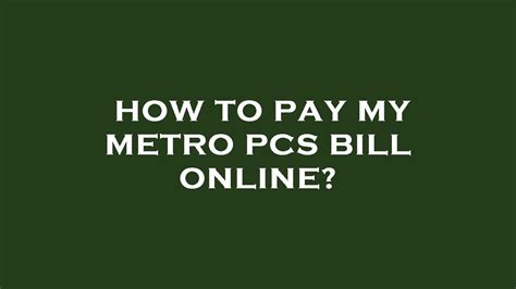 pay my metro pcs pay bill online as guest