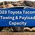 payload of toyota tacoma