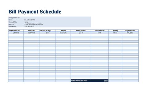 33 Great Payment Plan / Schedule Templates TemplateArchive