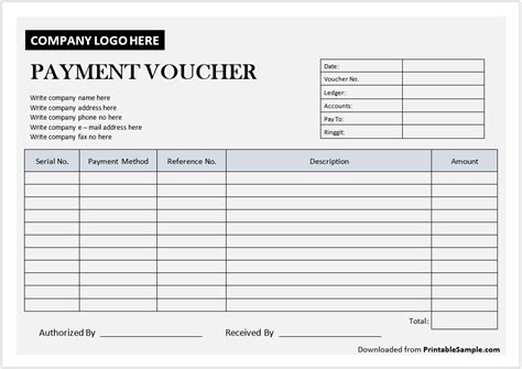 Payment Voucher Templates 17+ Free Printable Word, Excel & PDF