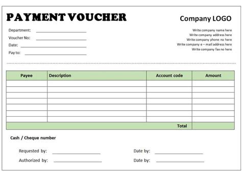 payment voucher excel sheet