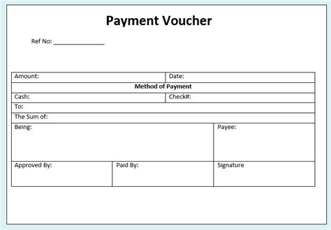 payment voucher template free