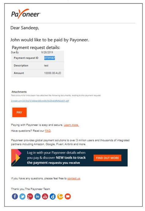 payoneer payment request