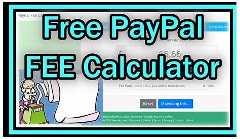 PayPal Fee Calculator [Calculate PayPal Fees] - CalCurator.org