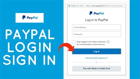 paypal account login page