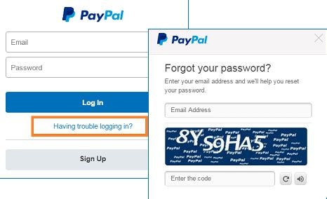 paypal login forgotten password link