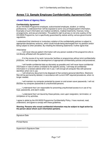 Payroll Confidentiality Agreement Template