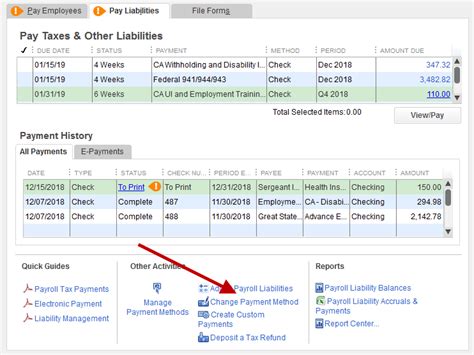 payroll liabilities quickbooks