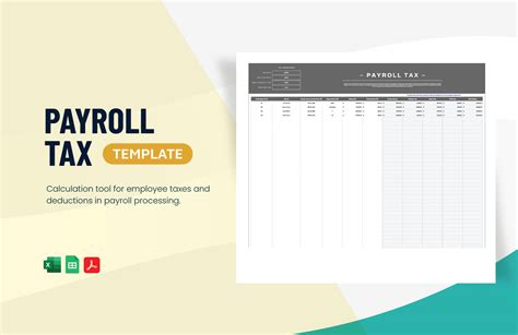 Payroll Tax Excel Template