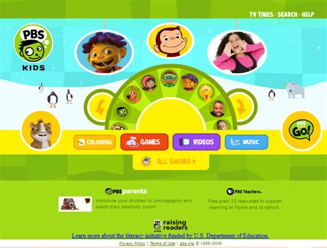 pbs kids on internet archives